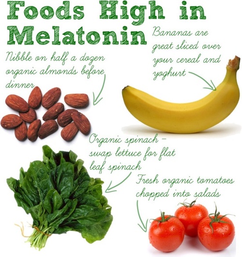Melatonin for sleep and foods rich in this