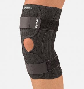 Mueller Elastic Knee Brace, knee compression, knee brace, knee support, knee swelling, knee pain, knee alignment,