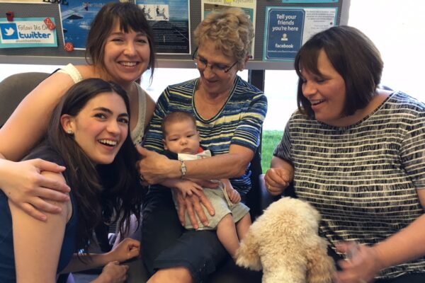 A beautiful moment captured of Leah, Carole, Jacqueline, Renee, baby Seamus and Abby. 4 generations in one picture! Chiropractic care truly is a family affair at Back to Health