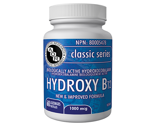 Hydroxy B12 AOR, supplement, B vitamins, B12, B12 lozenge, methylation