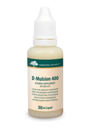 D-Mulsion, genestra, vitamin D, vitamin D3, liquid D, liquid D3, emulsified D, bone health, teeth health,